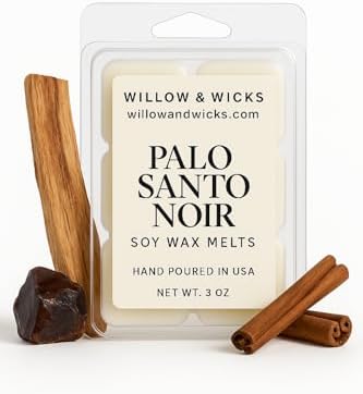 Willow Wicks Palo Santo Noir Wax Melt Soy Wax Clamshell 6 Cubes