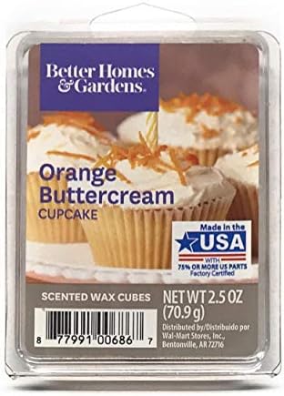 NITRO Better Homes and Gardens Orange Buttercream Cupcake Scented Wax Cubes