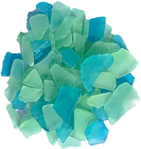 Caribbean Blue Green Sea Glass for Crafts 11oz