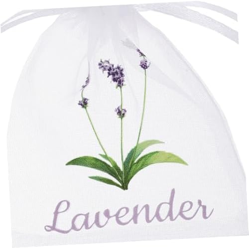ABOOFAN 50pcs Lavender Drawstring Sachet Bags for Dried Flowers and Spices