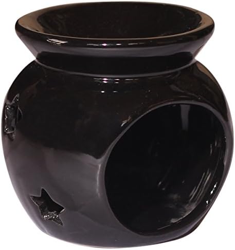ABHANDICRAFTS Ceramic Essential Oil Burner Black