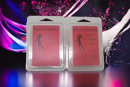 Rustic Strawberry Leather Wax Melts Pack of 2 Kane Candles