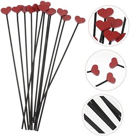 Zerodeko 12Pcs Heart Shaped Aromatherapy Diffuser Sticks