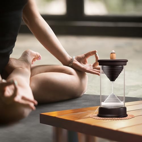 Hourglass Backflow Incense Burner Waterfall Decor