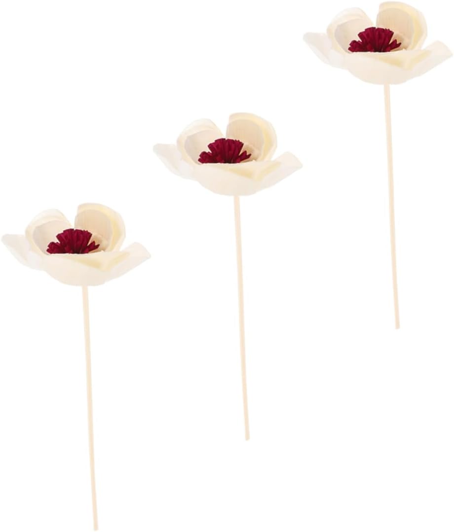 Unomor 3Pcs Aromatherapy Diffuser Sticks with Dried Flowers