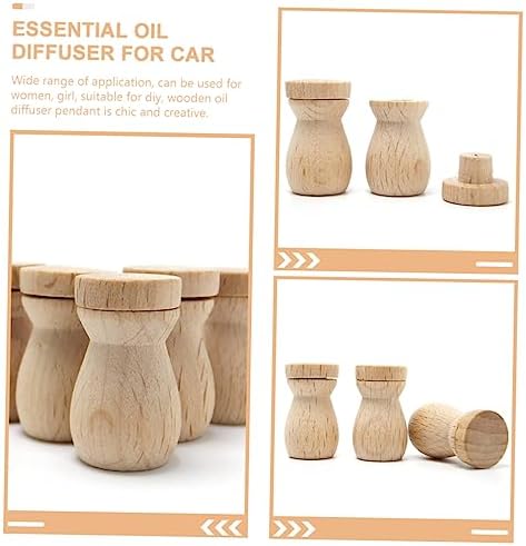 6pcs Wooden Essential Oil Diffuser Pendant for Car Home Office