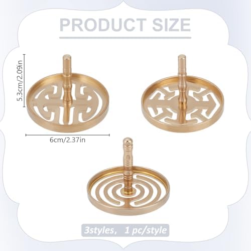 WEBEEDY 3 Style Incense Press Molds Brass Set