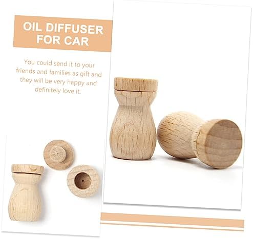 6pcs Essential Oil Diffuser Pendant Wooden Bottle Decor