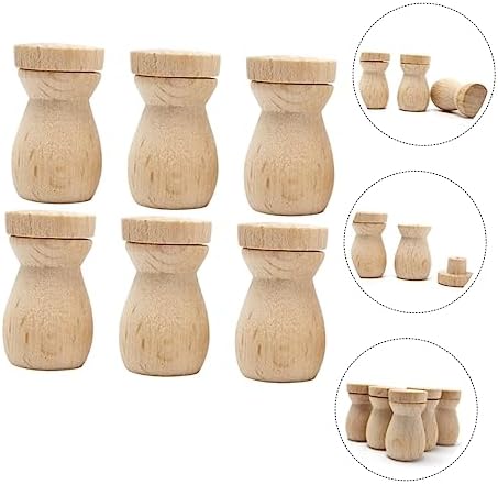 6pcs Essential Oil Diffuser Pendant Wooden Bottle Decor
