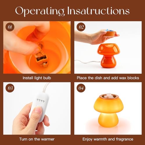 Candledo Mushroom Wax Melter Warmer with Timer