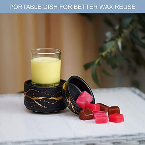 Set of 2 PALANCHY Ceramic Wax Melt Warmers with 3-in-1 Function
