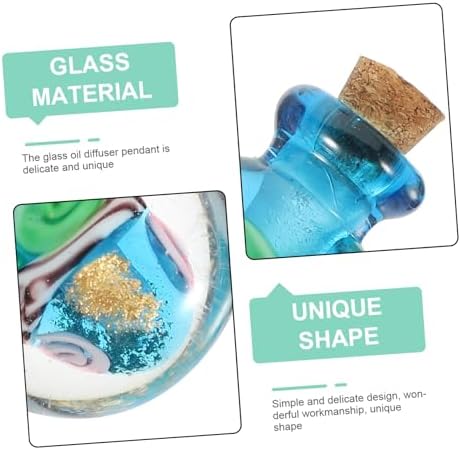 Essential Oil Diffuser Pendant Refillable Glass Bottle Necklace for DIY Jewelry