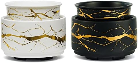 Set of 2 PALANCHY Ceramic Wax Melt Warmers with 3-in-1 Function
