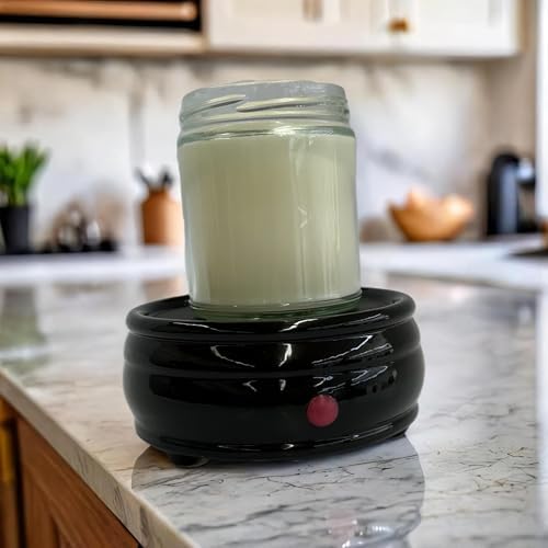 The Candle Daddy Electric Wax Melt and Candle Warmer - Jet Black Ceramic