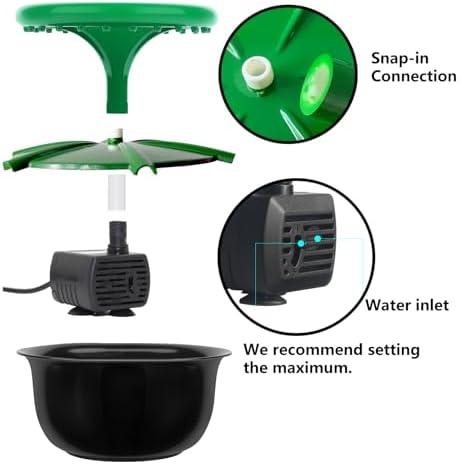 Lohpbat Tabletop Fountain with Rain Sounds