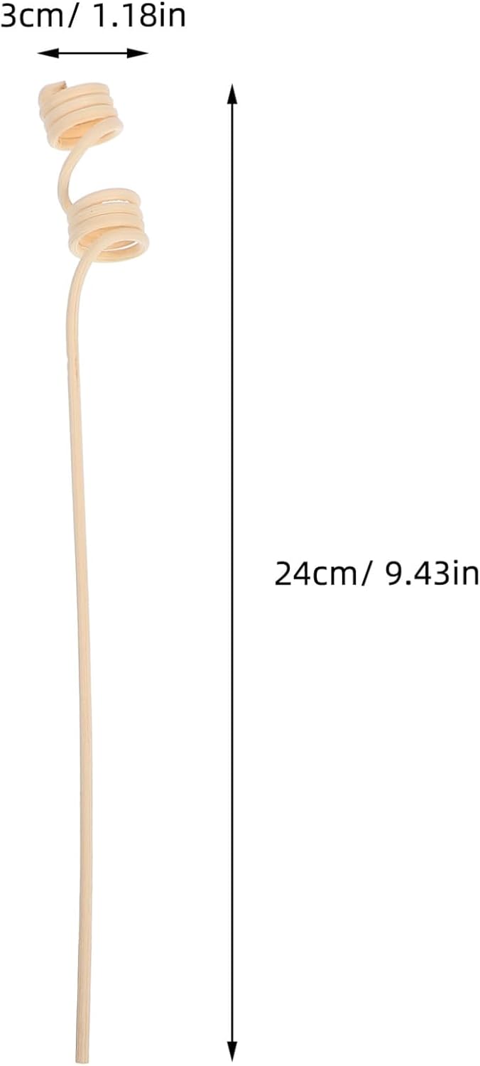 20Pcs Wavy Rattan Aroma Diffuser Sticks for Home Office Use