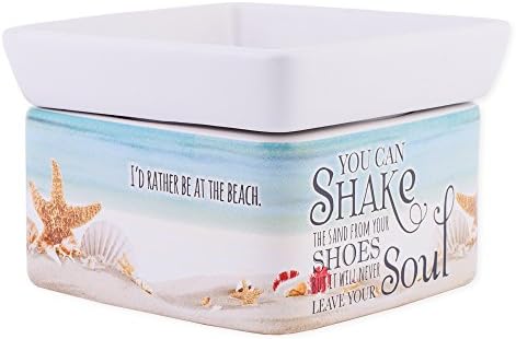 Elanze Designs 2-in-1 Jar Candle and Wax Tart Warmer