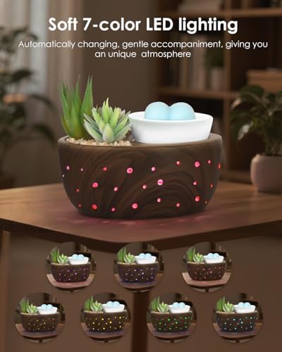 Luxarapy 4-in-1 Ceramic Wax Melt Warmer with PTC and LED Light