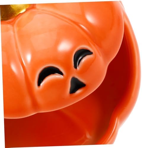 Zerodeko Halloween Pumpkin Incense Stick Holder Ceramic Burner