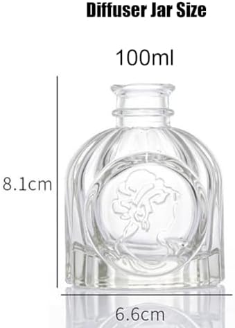 100ml Clear Glass Diffuser Bottle with Women Head Design