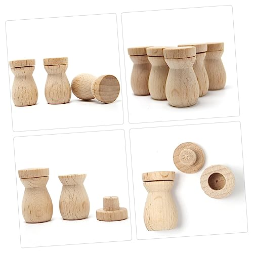 6pcs DIY Essential Oil Diffuser Wooden Bottle Pendant