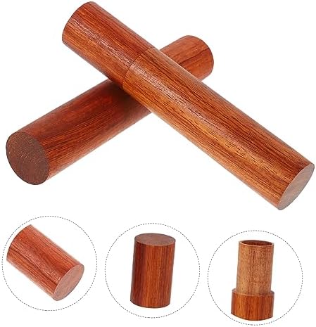 Valicloud 2Pcs Wooden Incense Stick Storage Tubes Portable Holder Container