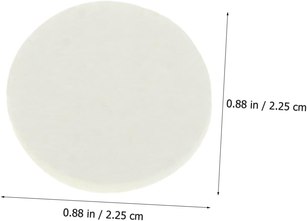 PRETYZOOM 100pcs Organic Cotton Aromatherapy Diffuser Pad Refills for Necklace