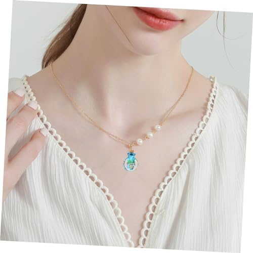 Essential Oil Diffuser Pendant Refillable Glass Bottle Necklace for DIY Jewelry