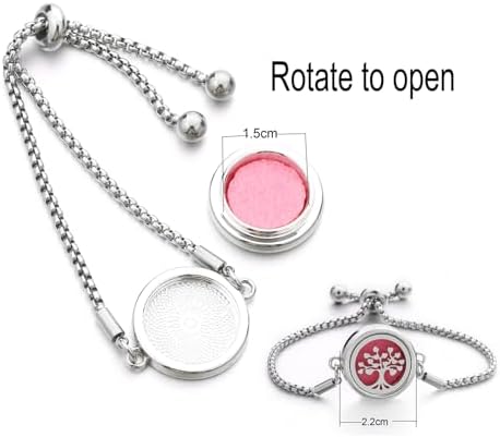 Stainless Steel Essential Oil Diffuser Bangle Pendant
