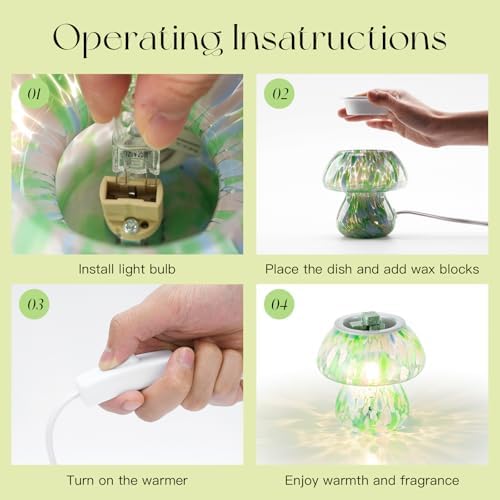 Candeldo Mushroom Wax Melter Warmer Decor Lamp