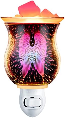 Angel Wing 3D Glass Wax Warmer with Night Light