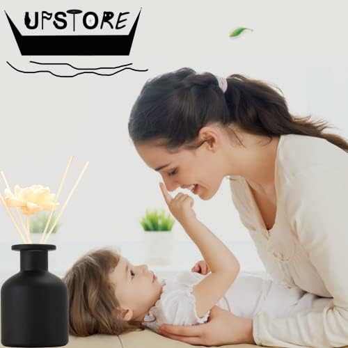 150ML Black Glass Diffuser Jar for Aromatherapy