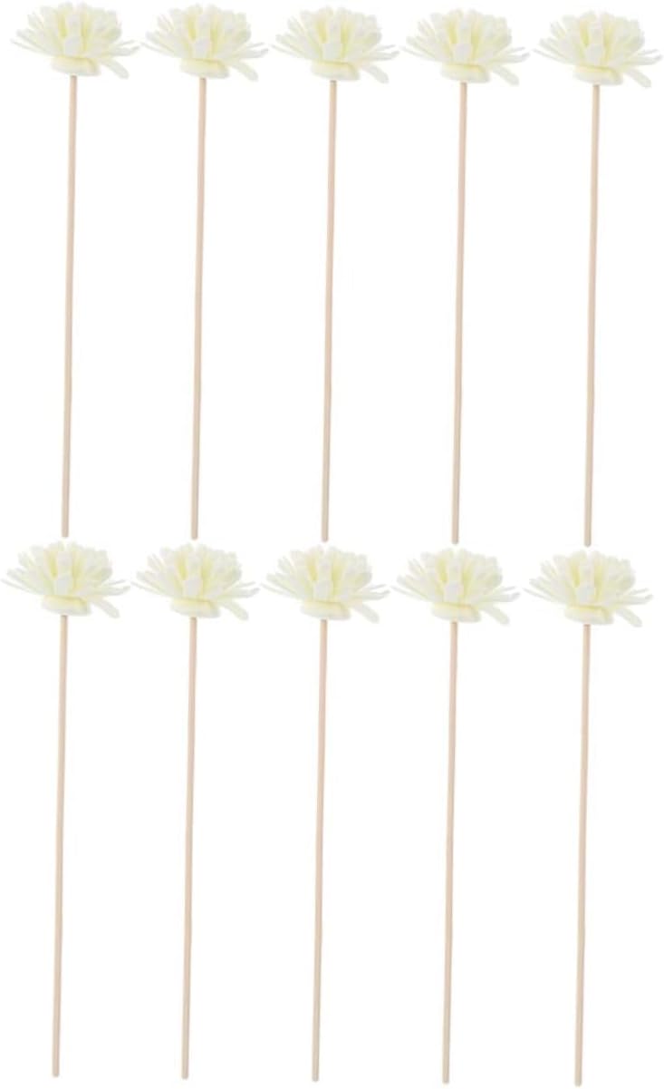 Vaguelly 10Pcs Natural Rattan Aroma Diffuser Sticks for Home Office Fragrance