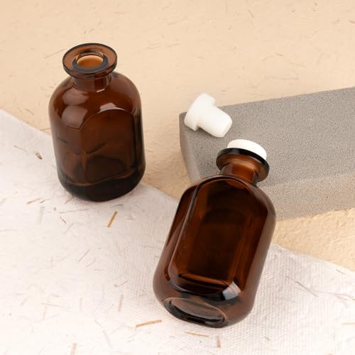 2 Pack 5oz Glass Reed Diffuser Bottles - Brown