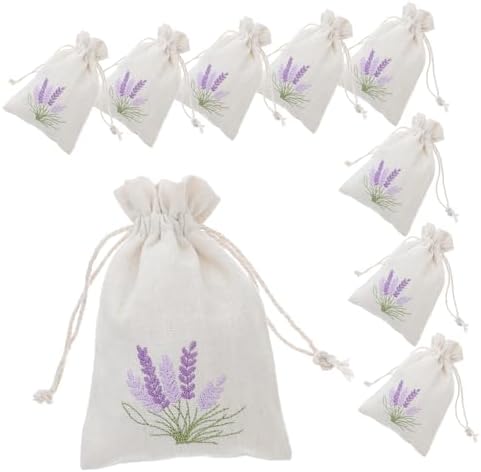 CHILDWEET 10Pcs Lavender Sachet Bags with Drawstring Closure