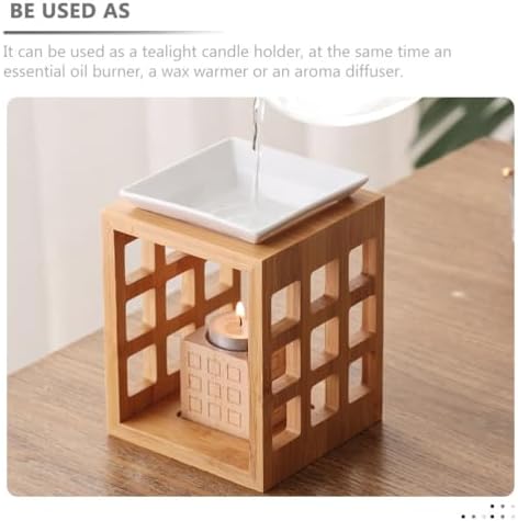 Wooden Essential Oil Burner with Tealight Holder