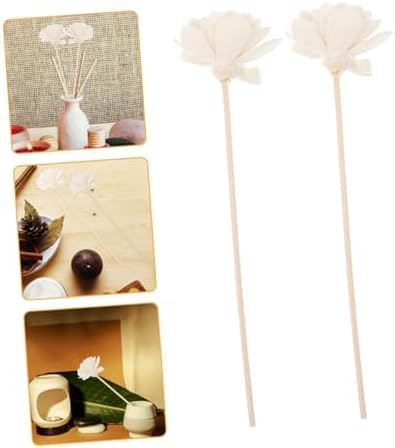 Zerodeko 8Pcs Natural Rattan Flower Diffuser Sticks for Essential Oils