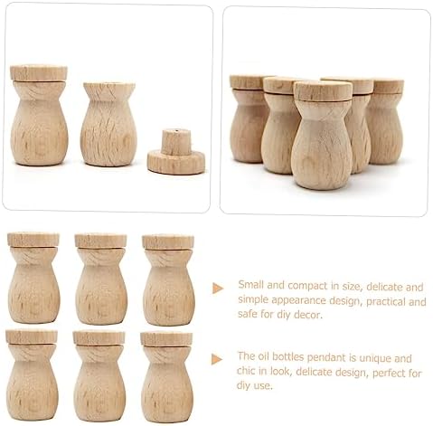 6pcs Wooden Essential Oil Diffuser Pendant for Car Home Office