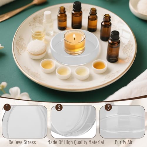 Sunicon Replacement Wax Warmer Dish Round Glass 03cm Thickness