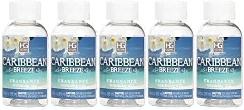 Hosley Blue Ceramic Electric Warmer and Caribbean Breeze Scented Oil Set