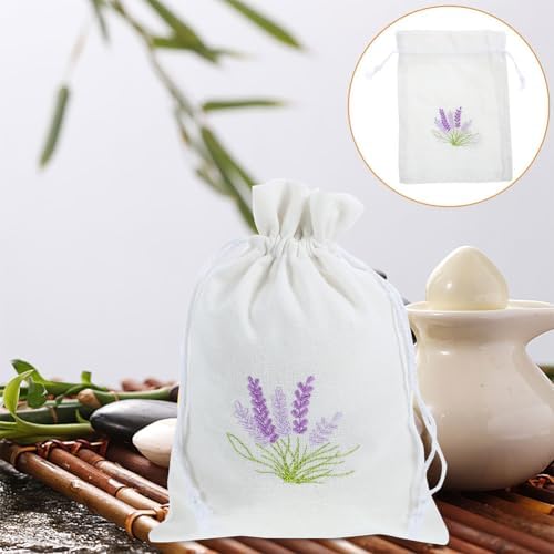 LUOZZY 2pcs Lavender Drawstring Pouch for Wedding Party Favor