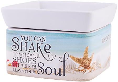 Elanze Designs 2-in-1 Jar Candle and Wax Tart Warmer
