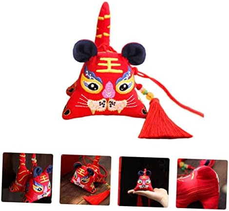 Creative Embroidered Tiger Design Car Hanging Sachet Pendant