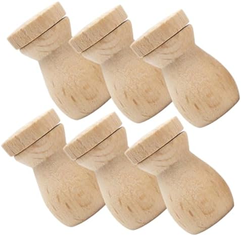6pcs Essential Oil Diffuser Pendant Wooden Bottle Decor