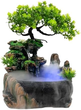 Atomizing Rockery Water Fountain with LED Lights