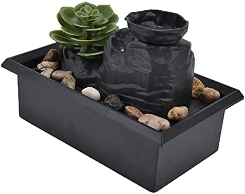 Yechiry Tabletop Fountain with LED Light and USB Power