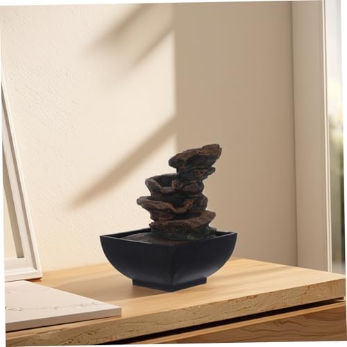 Cabilock Tabletop Fountain with LED Light and Water Sound