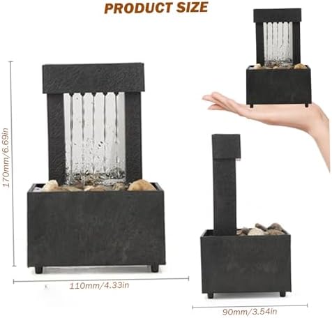 Tabletop Water Fountain with USB and Battery Power