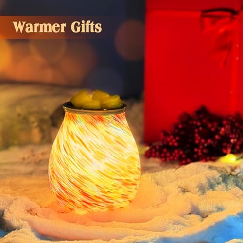 Electric Wax Melt Warmer with Colorful Glass Design