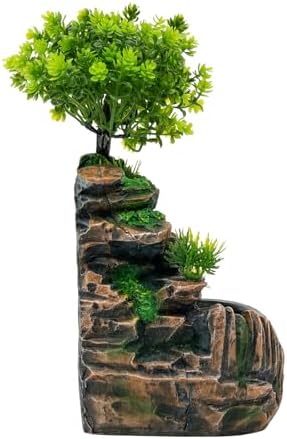 Atomizing Desktop Fountain with Bonsai and LED Light